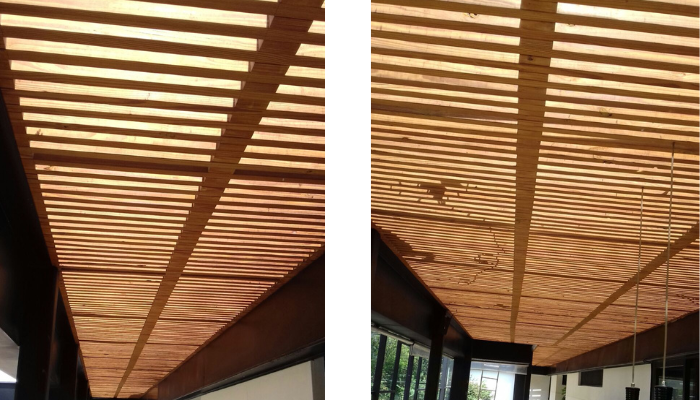 pergolas para terraza de acero con madera o aluminio y cristal templado