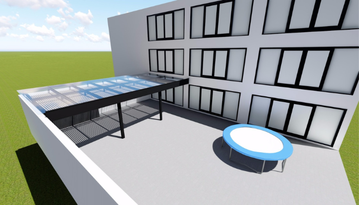 PERGOLAS Y DOMOS PARA TERRAZA, PERGOLAS DE ACERO Y CRISTAL TEMPLADO CON ALUMINIO Y MADERA 